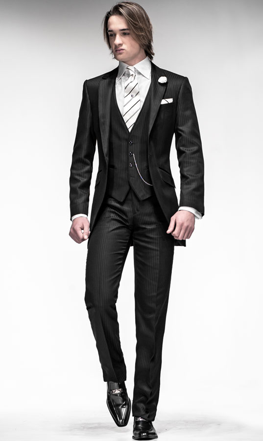 ONGala 46 - Abito Sposo Demi Tight acetato viscosa righe nero