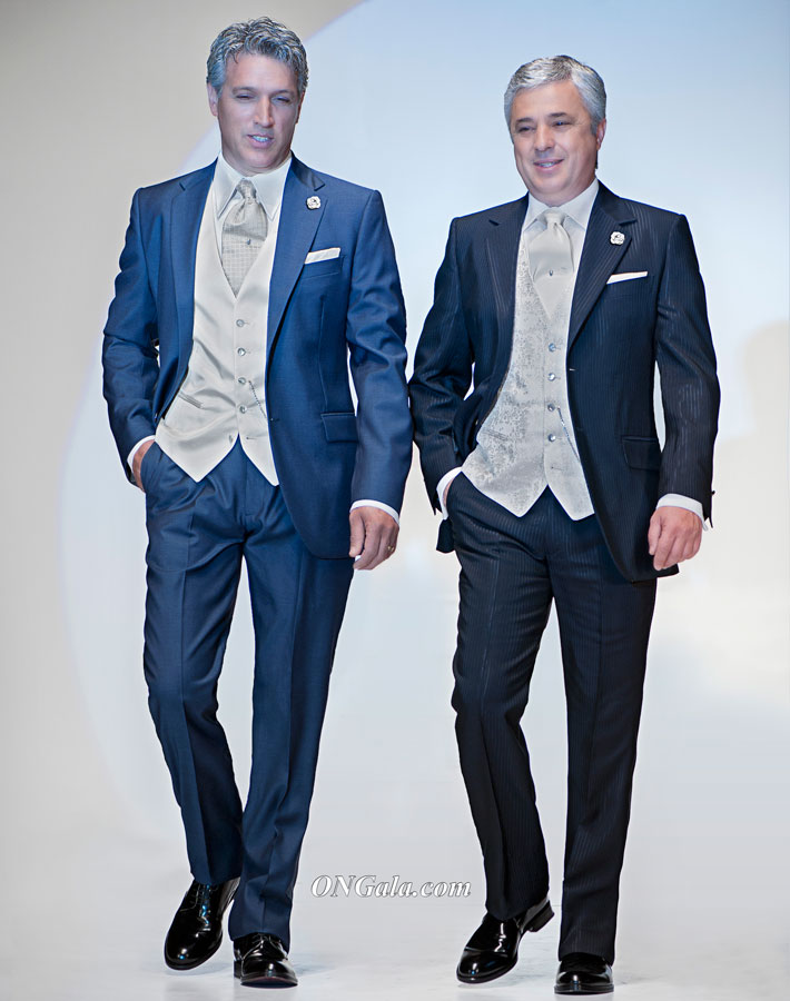 ONGala 705 - Abito Uomo in acetato viscosa blu
