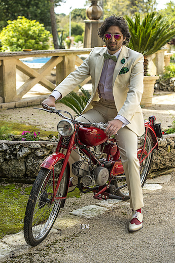 ONGala 1004 - Abito da cerimonia uomo in piquet avorio