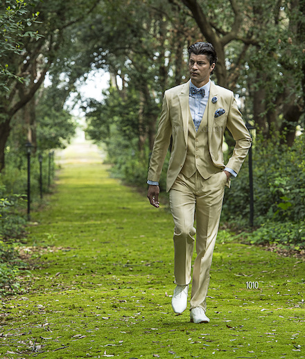 ONGala 1010 - Abito cerimonia uomo shantung beige