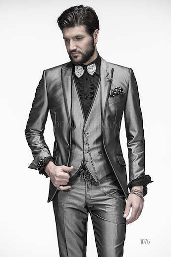 ONGala 1076 - Abito sposo grigio metallico