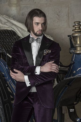 ONGala 1217 - Tuxedo in velluto viola