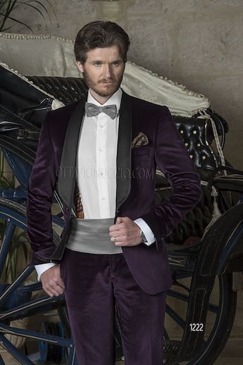 ONGala 1222 - Dinner Jacket in velluto viola