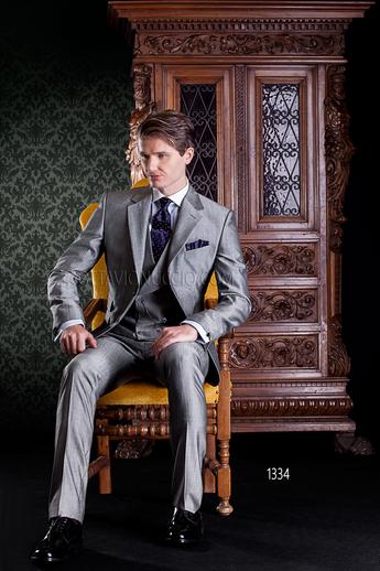 ONGala 1334 - Abito da sposo in misto lana mohair con gilet doppio petto