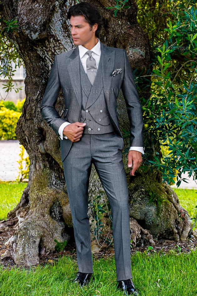 ONGala 1783 - Vestito sposo uomo casual grigio medio