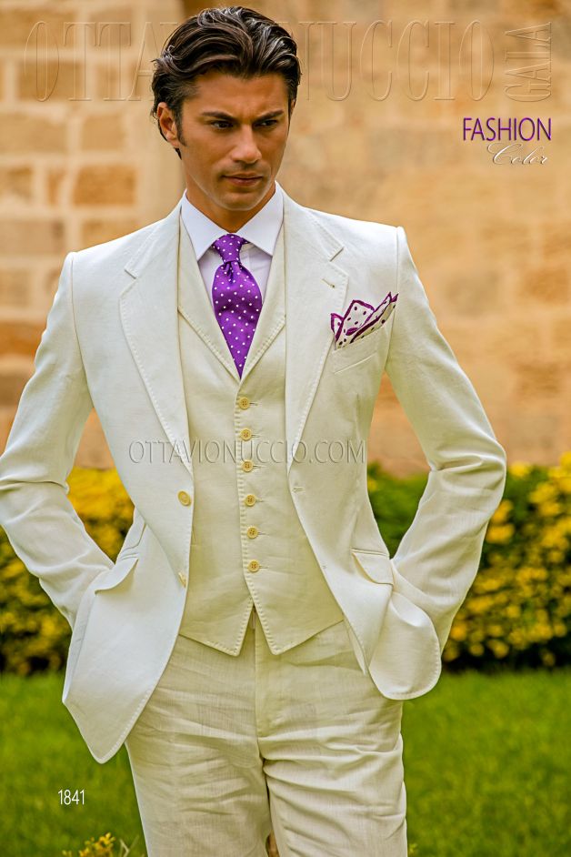 ONGala 1841 - Abito hipster bianco tre pezzi
