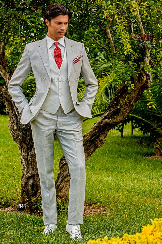 ONGala 1846 - Abito matrimonio hipster grigio