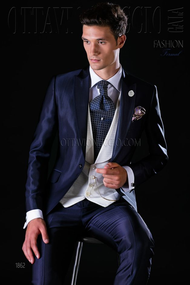 ONGala 1862 - Abito sposo blu notte slim fit