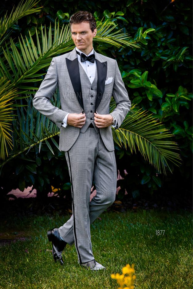 ONGala 1877 - Abito sposo uomo elegante grigio Principe di Galles