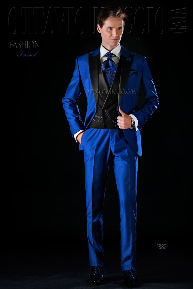 ONGala 1882 - Abito cerimonia uomo blu e nero