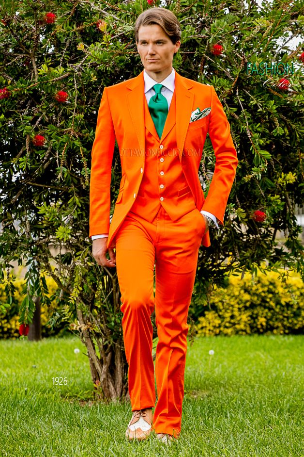 ONGala 1926 - Vestito sposo uomo hippie arancione