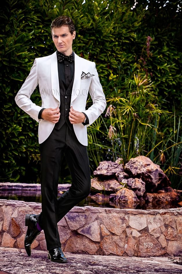 ONGala 1939 - Smoking uomo elegante bianco e nero