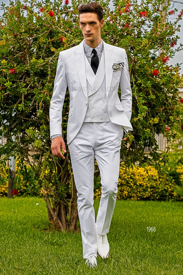 ONGala 1968 - Vestito matrimonio hippie cotone bianco