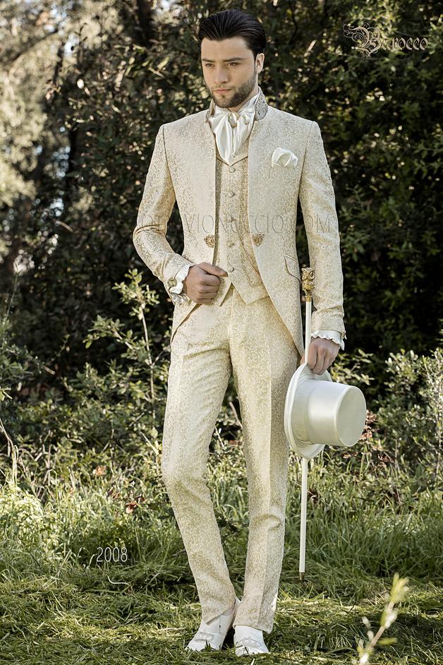 ONGala 2008 - Abito coreano uomo damascato beige stile barocco