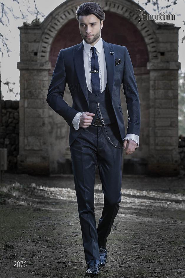ONGala 2076 - Completo da cerimonia uomo blu, moda sposo