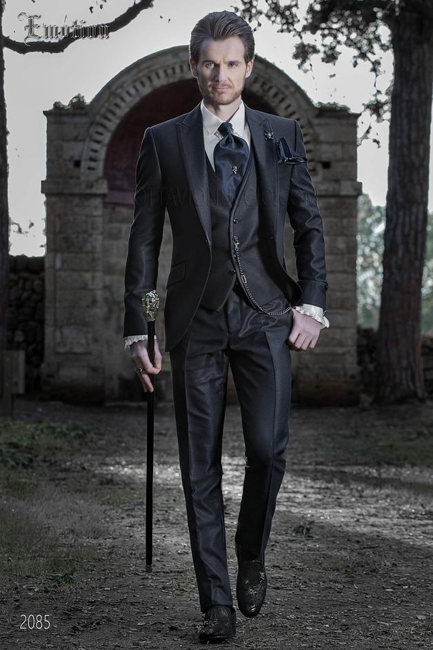 ONGala 2085 - Abito da sposo uomo blu lucido moda | Abito elegante uomo
