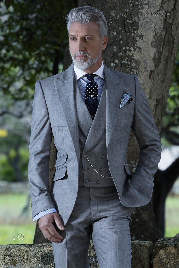 ONGala 2109 - Vestito da cerimonia uomo classico misto lana grigio
