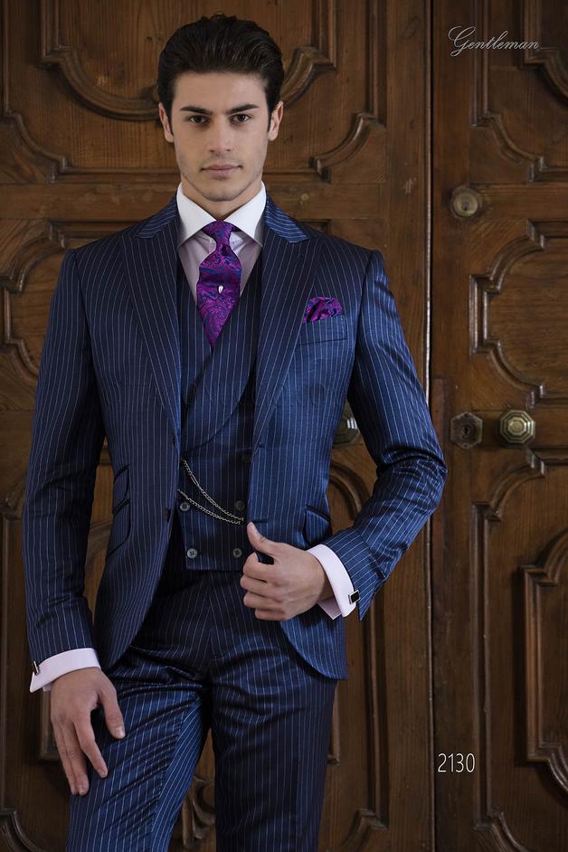 ONGala 2130 - Vestito blu royal fashion da cerimonia uomo