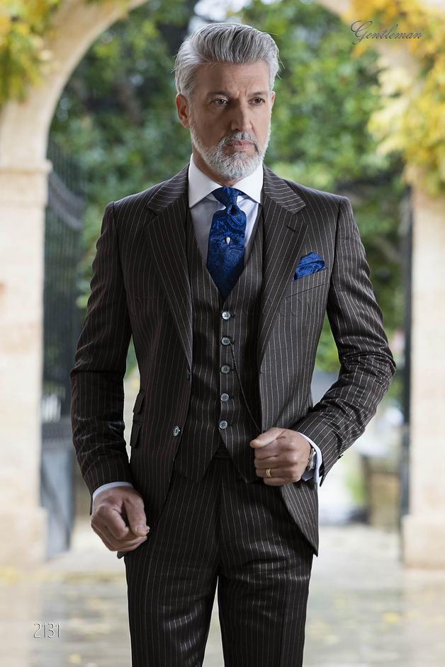 ONGala 2131 - Abito da cerimonia marrone moda uomo fashion