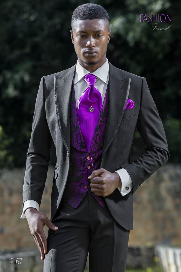 ONGala 2167 - Vestito da sposo uomo fashion nero