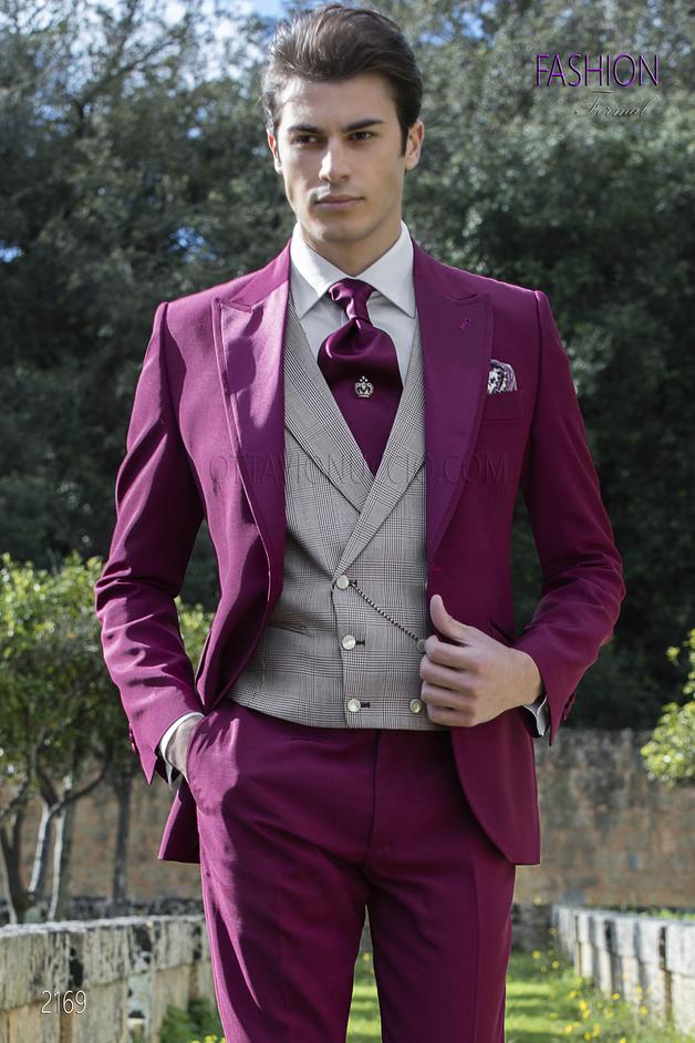 ONGala 2169 - Vestito uomo fucsia da cerimonia