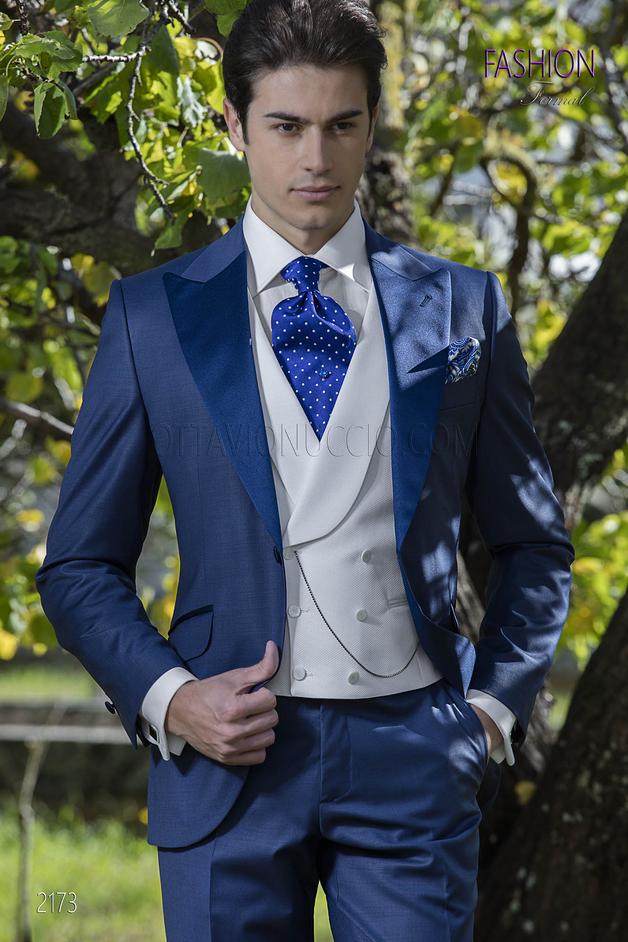 ONGala 2173 - Abito moda uomo blu da matrimonio sposo