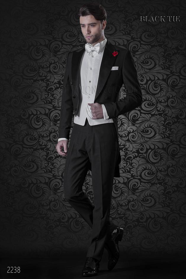 ONGala 2238 - Frac nero per sposo moderno | Abito da uomo elegante