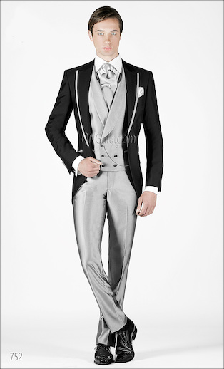 ONGala 752 - Abito da sposo con Giacca Demi - Tight grigio