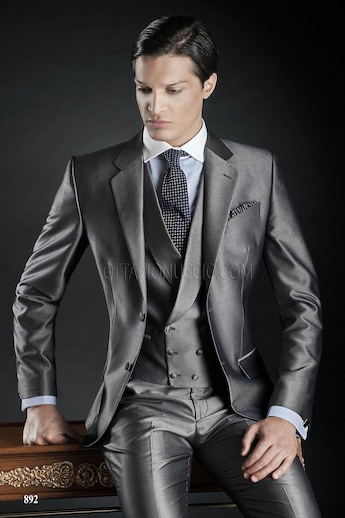ONGala 892 - Abito Uomo Grigio Metallico