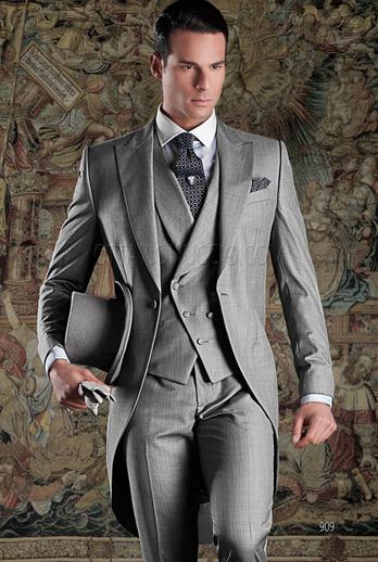 ONGala 909 - Abito da cerimonia uomo grigio chiaro modello Tight