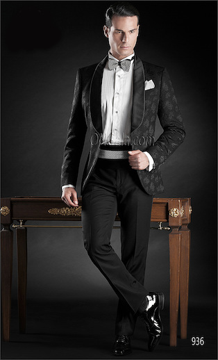 ONGala 936 - Dinner Jacket Damascata nera
