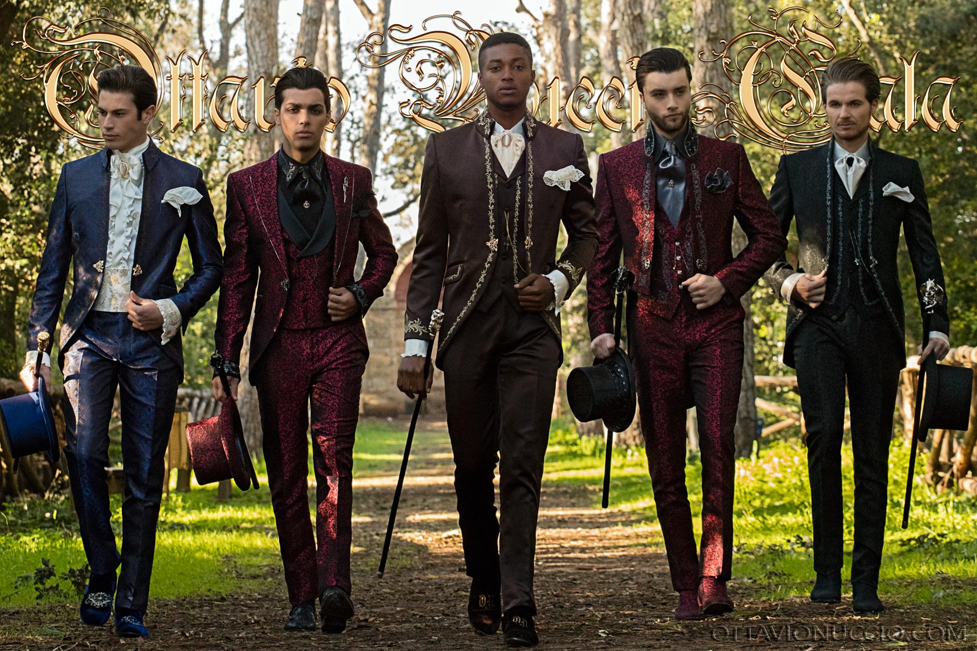 Trajes Barroco, trajes bordados y redingotes. Línea Barroco